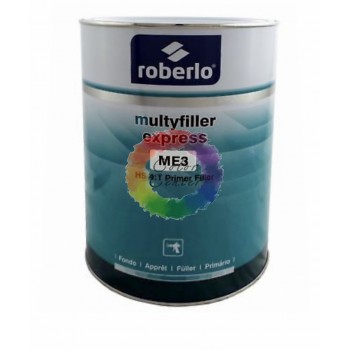 Грунт акриловый автомобильный ROBERLO MULTYFILLER ME3, темно-серый, 1 л (без отвердителя)